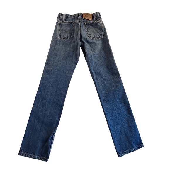 VTG Orange Tab Levi 505 Mens Jeans Reg Fit Straight Leg Dark Wash W31 L32 - Picture 2 of 11